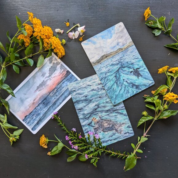 Set of 3 Ocean Themed Post cards - Handmade - Picture 4 of 4